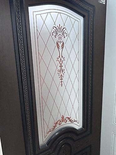 Оңдоп-түзөө жана курулуш: Межкомнатная дверь с декоративным стеклом и резным оформлением - — 2