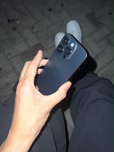 11 про айфон: IPhone 15 Pro, Б/у, 128 ГБ, Blue Titanium, Кабель, 81 % — 7
