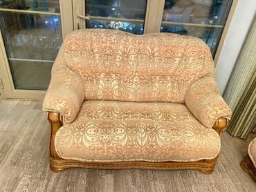 садовая мебель беларусь: Зал үчүн гарнитур, Колдонулган, Диван, Өзү алып кетүү, түсү - Саргыч боз — 4