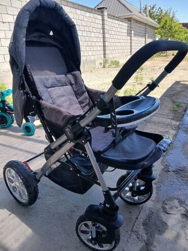 коляска продаю: Коляска, цвет - Черный, Б/у — 6