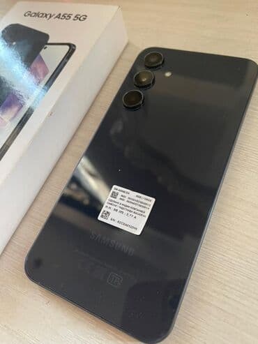 где дешевле купить телефон: Samsung Galaxy A55, Колдонулган, 128 ГБ, түсү - Кара, 2 SIM — 4