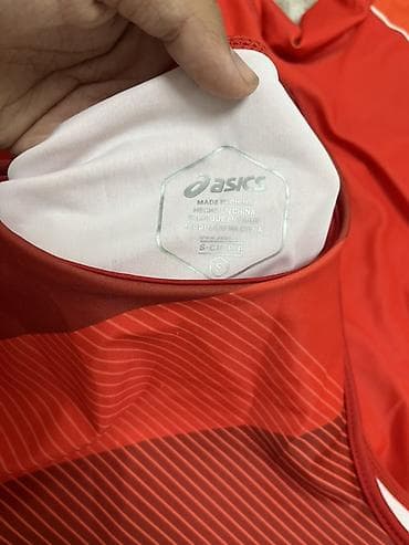 биксы одежда: Мужской спортивный костюм, S, Asics, Новый, цвет - Красный, Самовывоз — 4