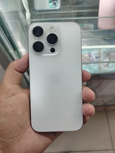 телефона айфон: IPhone 15 Pro, Б/у, 128 ГБ, Серебристый, 99 % — 1