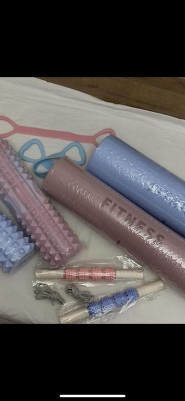 массажный мяч: Набор для фитнеса и самомассажа (пастельные тона) Состав: - коврик — 1