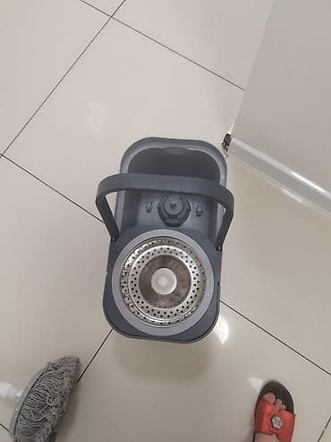 Дом и сад: Комплект для мытья полов с автоматическим отжимом (spin-mop) - Ведро — 2