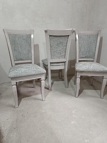 dinner table: Стул для кухни, Новый, Дерево, цвет - Серый — 1