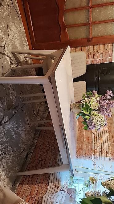 кухиный гарнитур: Стол трансформер Для кухни, Раскладной стол, цвет - Белый — 2