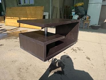 Уход и хранение одежды: Журнальный стол, Прямоугольный, С колесиками, цвет - Коричневый — 4