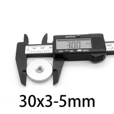 металл база: 30x3-5 мм Магнитные перфорированные N35 неодимовые круглые — 1