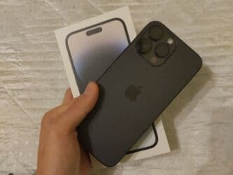 IPhone 14 Pro Max, Б/у, 256 ГБ, Black Titanium, Чехол, Коробка, 84 %