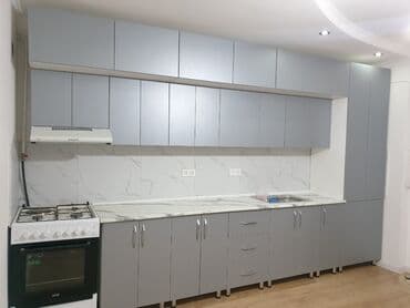 ламинированные столешницы для кухни цена: Ашкана гарнитуру, Жаңы, түсү - Ак, ДСП, Акысыз жеткирүү — 7