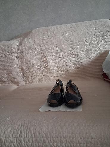 Женские туфли-босоножки с открытым носком - Цвет: темный at lalafo.kg Женские туфли-босоножки с открытым носком - Цвет: темный