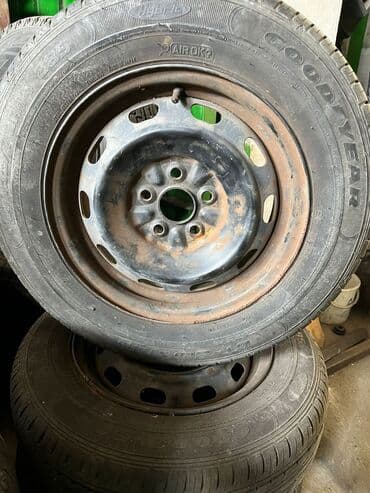 Колеса в сборе 185 / 70 / R 14, Лето, Б/у, Комплект, Легковые, Железные, отверстий - 5 at lalafo.kg Колеса в сборе 185 / 70 / R 14, Лето, Б/у, Комплект, Легковые, Железные, отверстий - 5