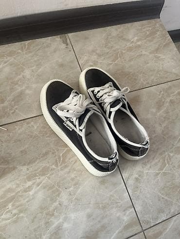 красовки для спорта: Кеды U-SUPER, черно-белые, низкие - Материал верха: плотный текстиль — 4