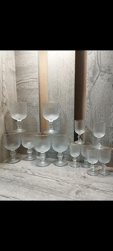 Ашкана буюмдары: Набор стеклянной посуды Glass Ware, 12 предметов (6+6 PCS) - — 2
