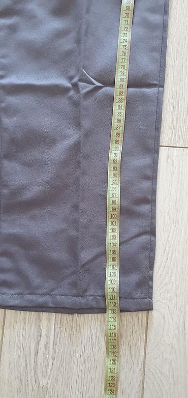 комбинезон для мужчин: Рабочий полукомбинезон (серый с красной отделкой) - Тип — 2