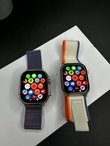 часы электронные наручные: ⌚️ Apple Watch 8,9 1:1 Цвета: ⚡️Без брака Характеристики: - Меню — 5