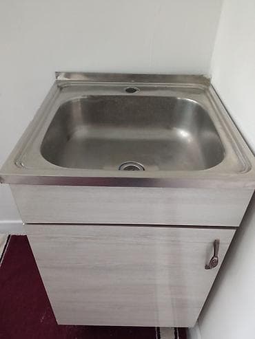 тумбочки кухонный: Тумба для кухни, С мойкой, Напольная, ДСП, цвет - Серый — 1