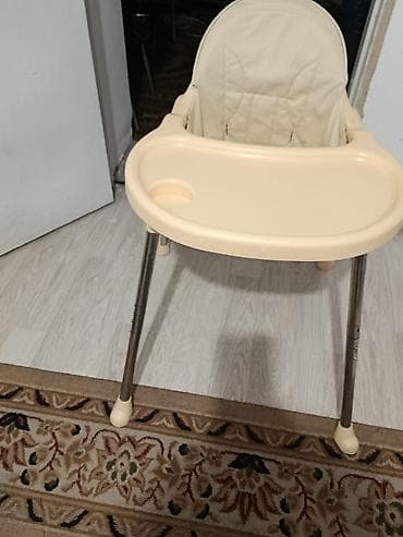 Детский стульчик для кормления. - Цвет: бежевый. - Широкий съемный