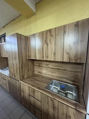 Мебель: Кухонные гарнитуры модульные - Современный прямой комплект с верхними — 6