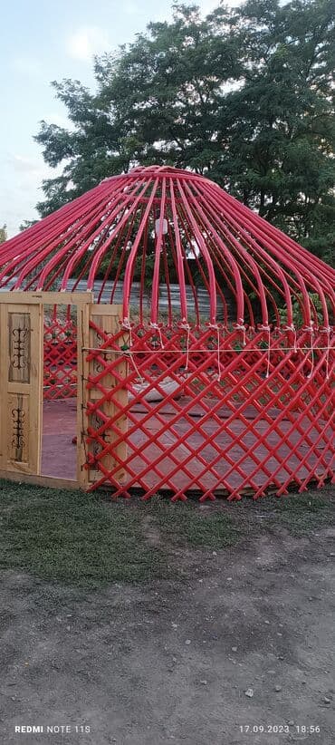 где можно купить палатку для отдыха: Аренда юрты, Каркас Деревянный, 65 баш, Посуда, С полом, Самовар — 4