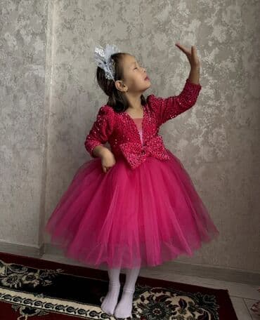 карнавальные платья для девочек: Детское платье, цвет - Белый, Новый — 2