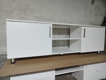 аксессуары для серверных шкафов zpas: Тумба и подставка для телевизора, Новый, Напольная, ЛДСП, Платная доставка, цвет - Белый — 4