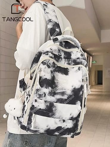 pull and beer: Городской рюкзак TANGCOOL с облачным принтом - Размер: 30 × 18 × 45 — 2