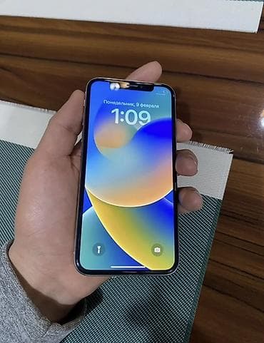 ноутбук апл: IPhone X, 64 ГБ, Серебристый, 100 % — 1