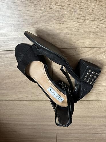 Босоножки Steve Madden - Цвет: черный - Материал верха: бархат/замша — 1