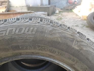 winter: Шины 215 / 60 / R 16, Зимняя шипованная, Б/у, Комплект, Легковые, Cordiant — 2