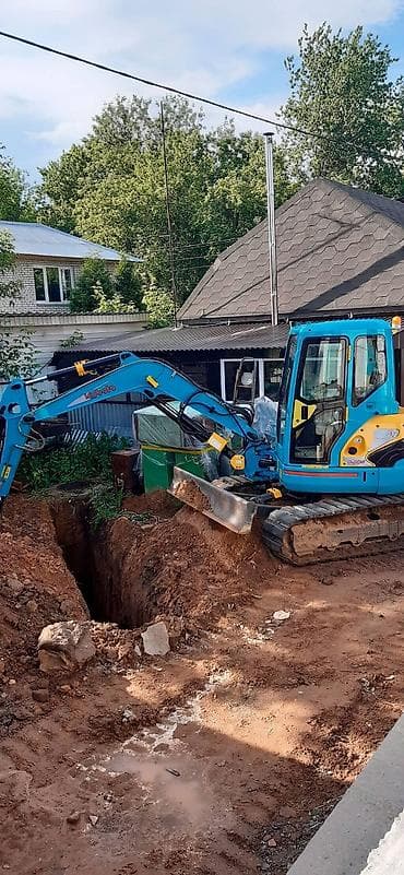 Услуги экскаватора | Водопровод, Планировка участка, Демонтаж