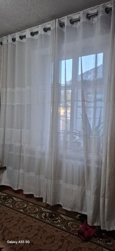 кухонный шторы: Тюль штора высота 2,55 м есть 2 штуки. на 1 фото длинна 4 метра 1000 — 3