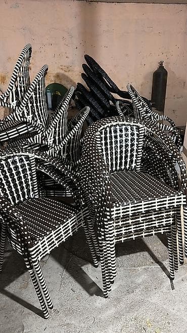Текчелер, стеллаждар, секичелүү койгучтар: Бакча эмерек комплекти, Креслолор, Ротанг — 2