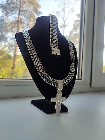 цепочки на шею: Массивный мужской комплект из серебра 925 пробы — выбор для тех, кто — 2