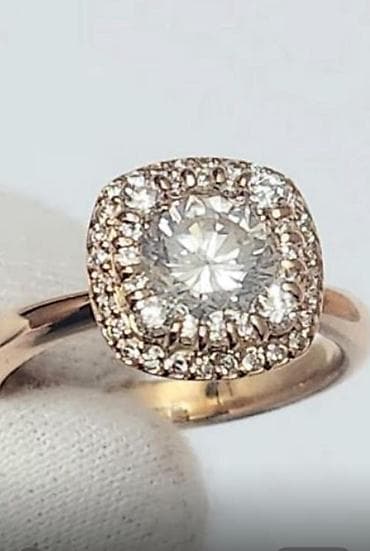 gold ring: Кольцо с натуральным бриллиантом, сертифицированным SGL (Seoul — 3