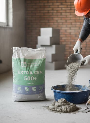 мешках: Хайдельберг цемент, M-500, 50 кг/м³, Оптом — 1