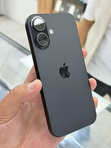 iphone kg: IPhone 16, Б/у, 128 ГБ, Черный, Защитное стекло, Чехол, 92 % — 7