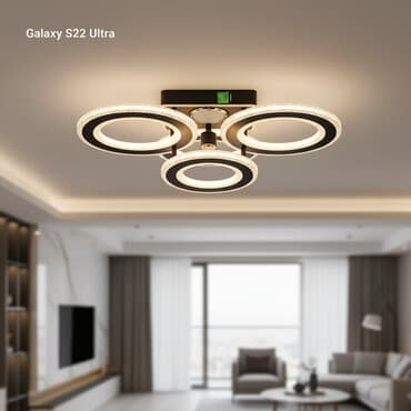 Потолочный светильник с тремя кольцевыми контурами - Дизайн: три