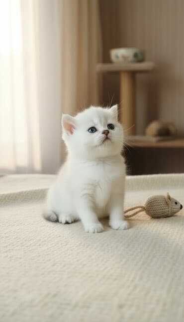 Скотиш Фолд (Шотландская вислоухая), 1 месяц, Девочка, Серебристая шиншилла, Проглистована, Приучена к лотку