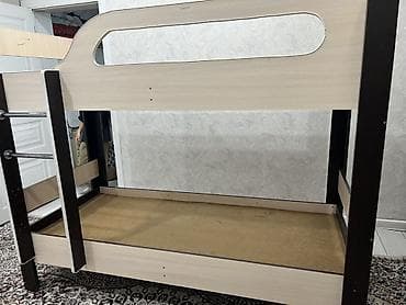 спаль: Двухъярусная детская кровать, ЛДСП, цвет - Коричневый — 3