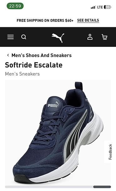 Жеке буюмдар: Эркектердин кроссовкасы, 40, Puma, Жаңы, түсү - Көк — 3