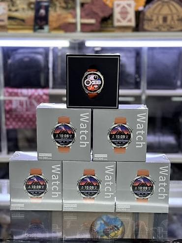 amazfit gts бишкек: Смарт‑часы Watch HD300 (AMOLED, 3ATM) - Круглый корпус с классическим — 1