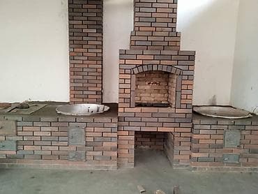 коптильни: Уличный комплекс печей/очагов из кирпича для приготовления пищи на — 6