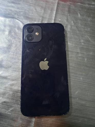 iphone 3g: IPhone 12, Б/у, 64 ГБ, Черный, Защитное стекло, Чехол, Кабель, 77 % — 2