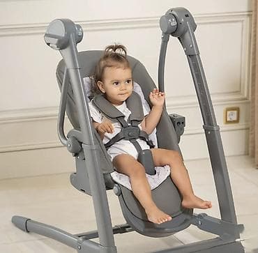 детское пианино синтезатор: Стульчик для кормления, Другой бренд, Трансформер, цвет - Серый — 7