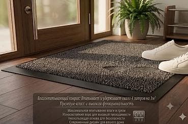 дорожки в прихожую: Придверный коврик Новый, Внутренний, цвет - Черный — 1