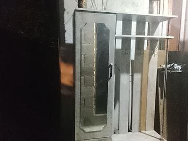 Прихожая модульная в светло-сером цвете. Состав: - Закрытый шкаф с