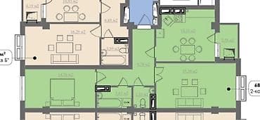 цена ниже рынка: 2 комнаты, 66 м², Технопарк Элитка, 6 этаж, ПСО (под самоотделку) — 1