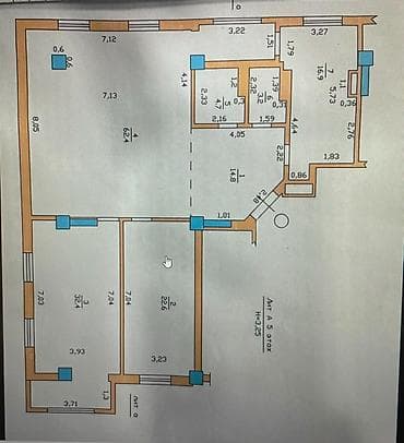 кв вефа: 3 комнаты, 157 м², Вефа ТЦ Индивидуалка, 5 этаж, Евроремонт — 3